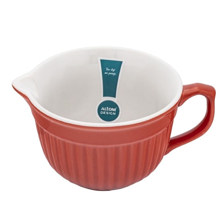 Altom Design, Fusion Coral, naczynie ceramiczne z uchwytem i wylewką, 17,5-13,5-9 cm, 550 ml