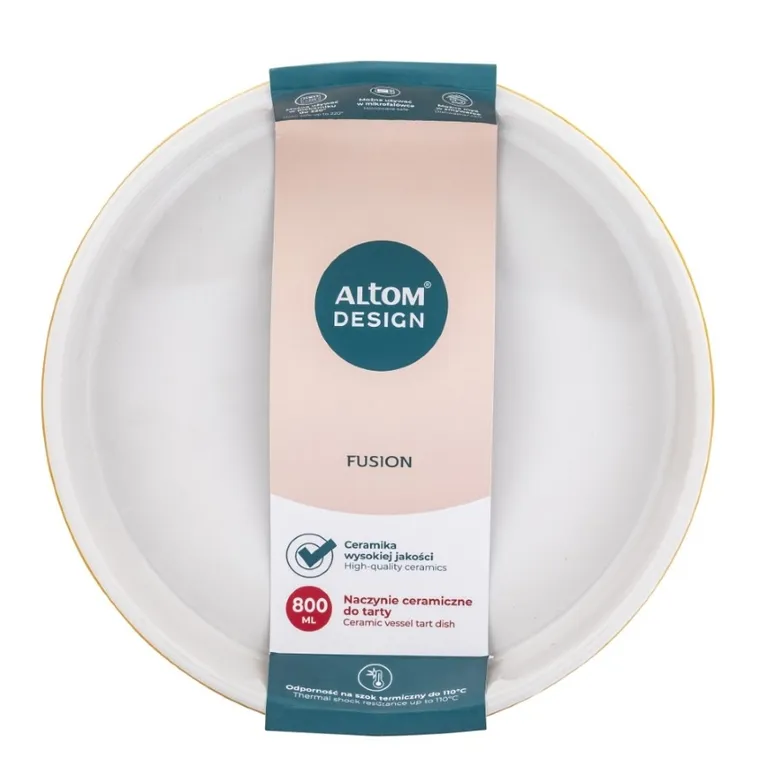 Altom Design, Fusion Solar, naczynie ceramiczne do tarty w opasce, 24-3,5 cm, 800 ml