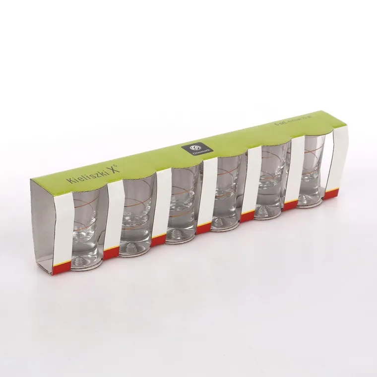 Altom Design, Glasmark, Złota spirala, 6 kieliszków do wódki, 25 ml