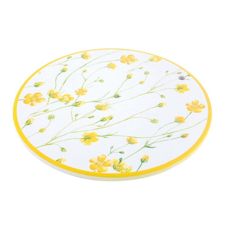 Altom Design, kaczeńce, deska ceramiczna okrągła, 20 cm