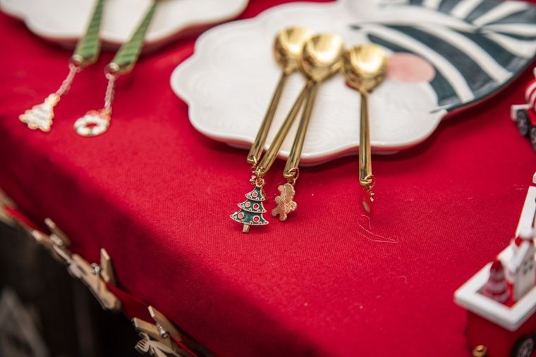 Altom Design, komplet 2 widelczyków ozdobnych, color box, choinka