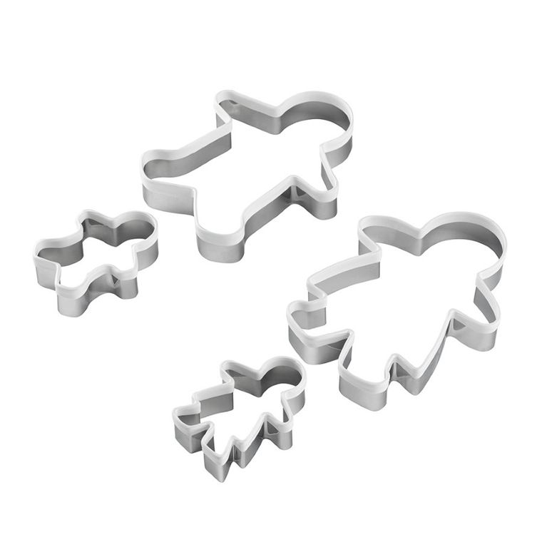 Altom Design, komplet 4 wykrawaczy nierdzewnych, Ciastuś