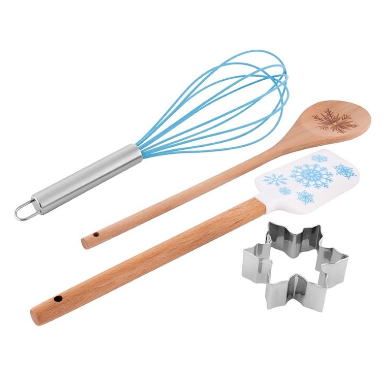Altom Design, komplet do pieczenia: szpatułka, wykrawacz, trzepaczka, łyżka drewniana