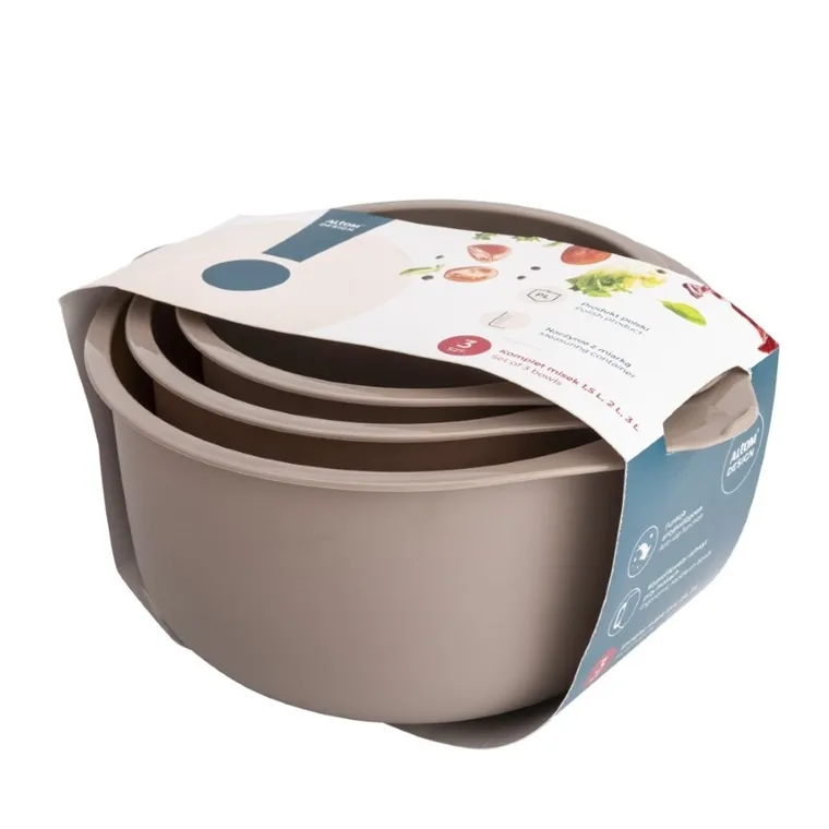 Altom Design, komplet misek, 1,5l, 2l, 3l, taupe, 3 szt.