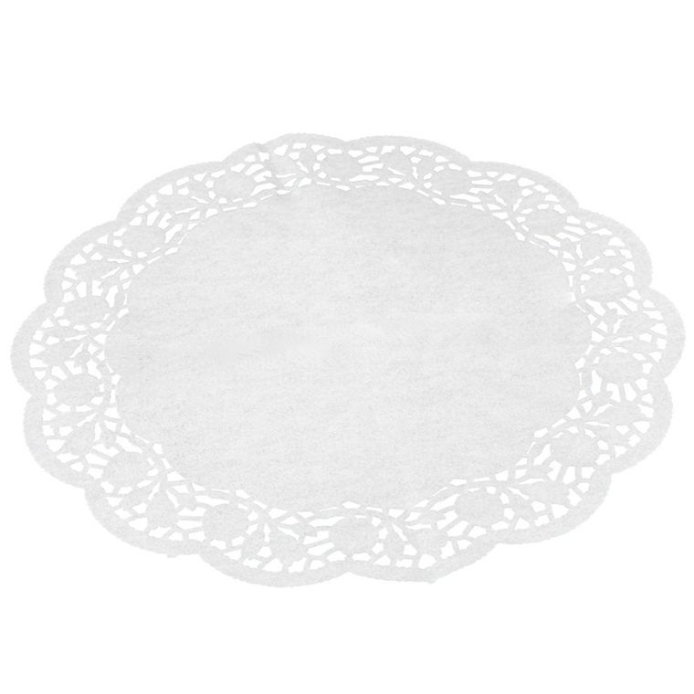 Altom Design, komplet serwetek pod ciasto, okrągłych, papierowych, biały, 35 cm, 8 szt.
