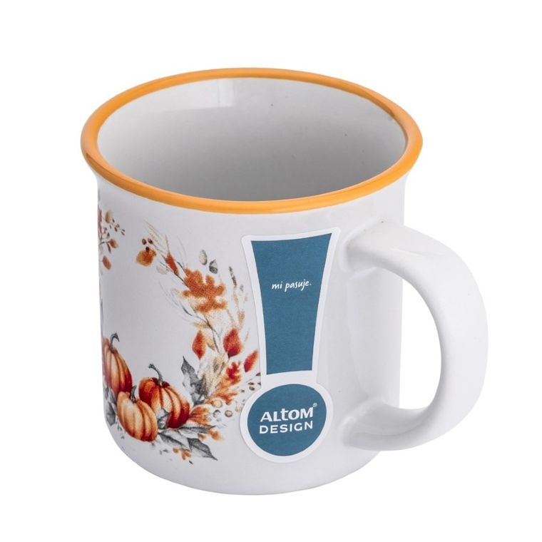Altom Design, kubek ceramiczny z wywiniętym rantem, jesień, 320 ml