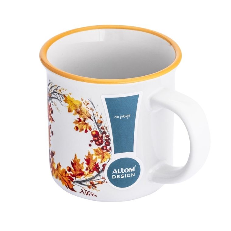 Altom Design, kubek ceramiczny z wywiniętym rantem, jesień, 320 ml