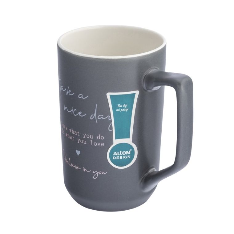 Altom Design, kubek prosty, wysoki, have a nice day, 550 ml