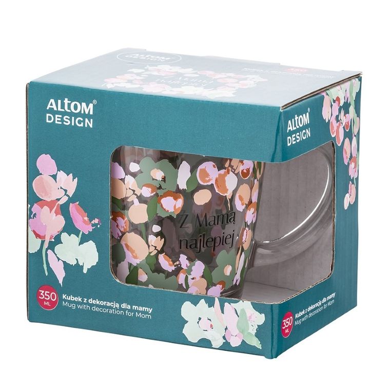 Altom Design, kubek z dekoracją, z mamą najlepiej, 350 ml