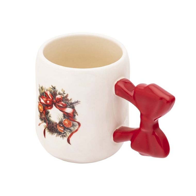 Altom Design, kubek z uchem w kształcie kokardy, 420 ml, wianek, 1