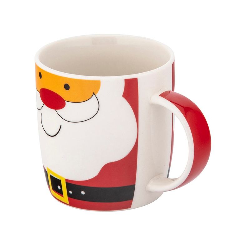 Altom Design, kubek zimowy Mikołaj z pokrywką nbc, 400 ml, w opasce