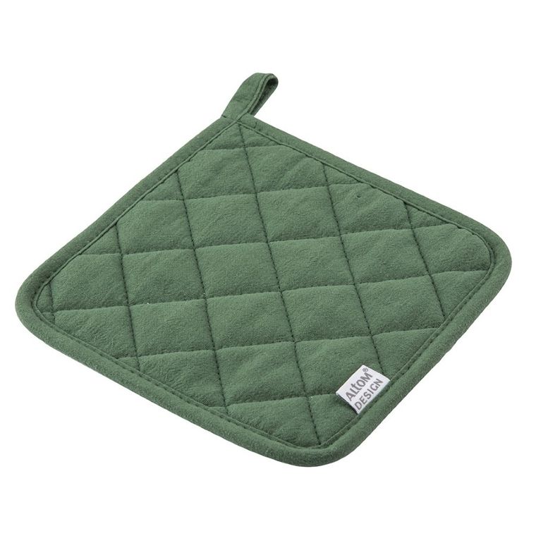 Altom Design, łapka kuchenna, 18-18 cm, 100% bawełna, zieleń