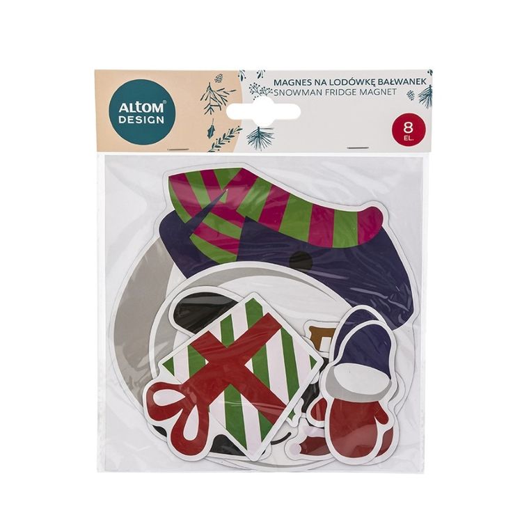 Altom Design, magnes na lodówkę, 38-38 cm, bałwan