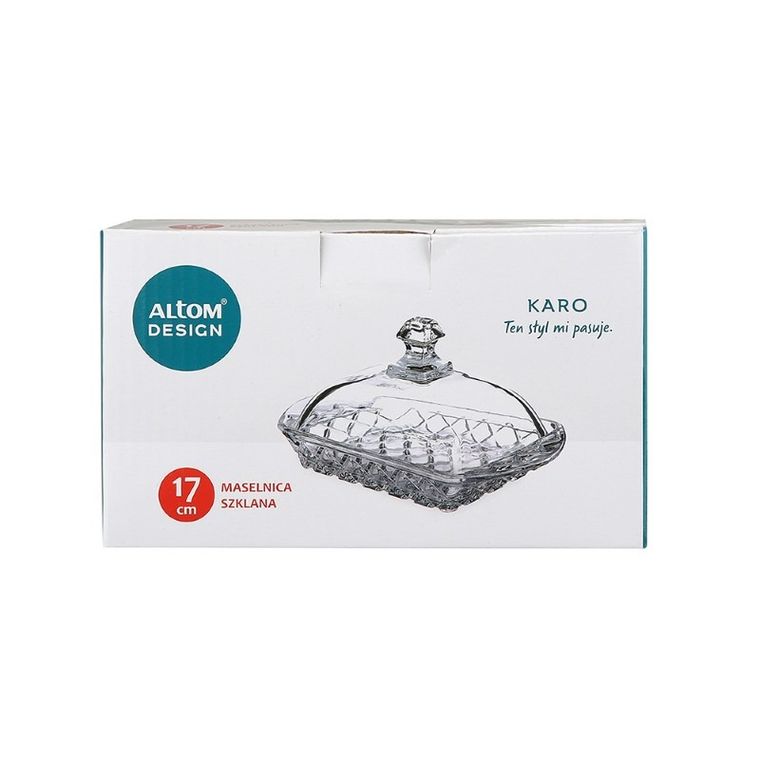 Altom Design, maselnica szklana, karo