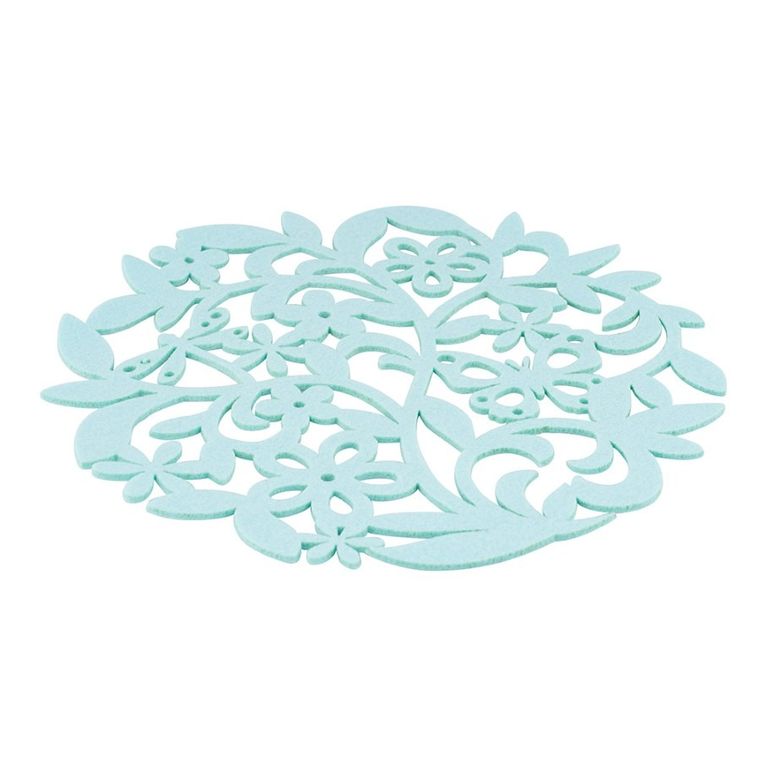 Altom Design, mata filcowa, okrągła, łąka, miętowa, 30 cm