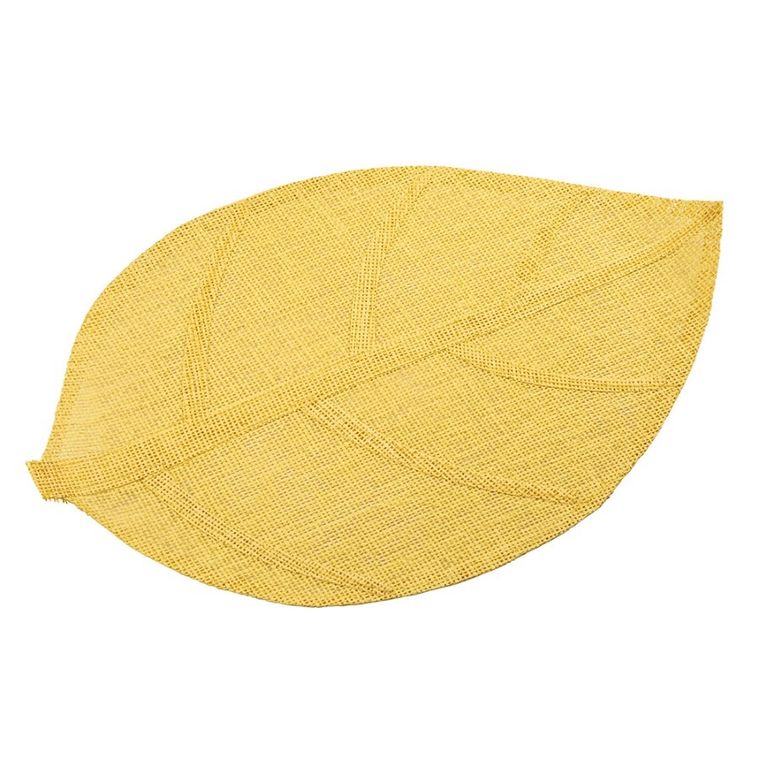 Altom Design, mata naturalna, liść, żółta, 33-48 cm