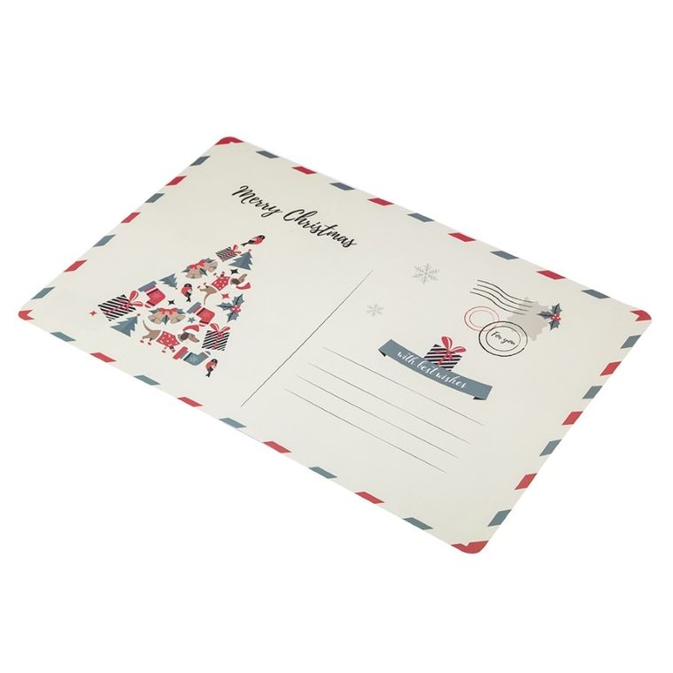 Altom Design, mata stołowa prostokątna, 28-43 cm, Xmas postcard