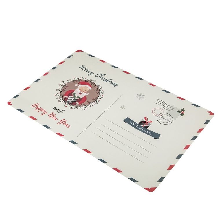 Altom Design, mata stołowa prostokątna, 28-43 cm, Xmas postcard