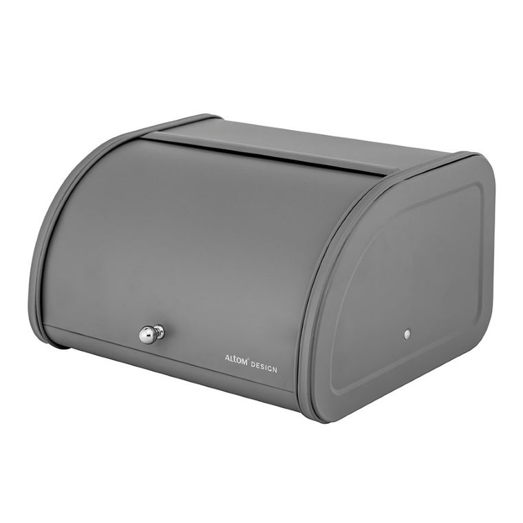 Altom Design, metalowy chlebak, szary, 30-26-17 cm