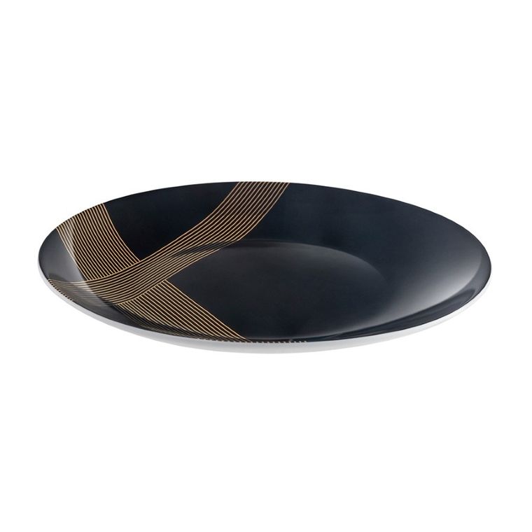 Altom Design, Modern Art, talerz deserowy, czarny, 20 cm