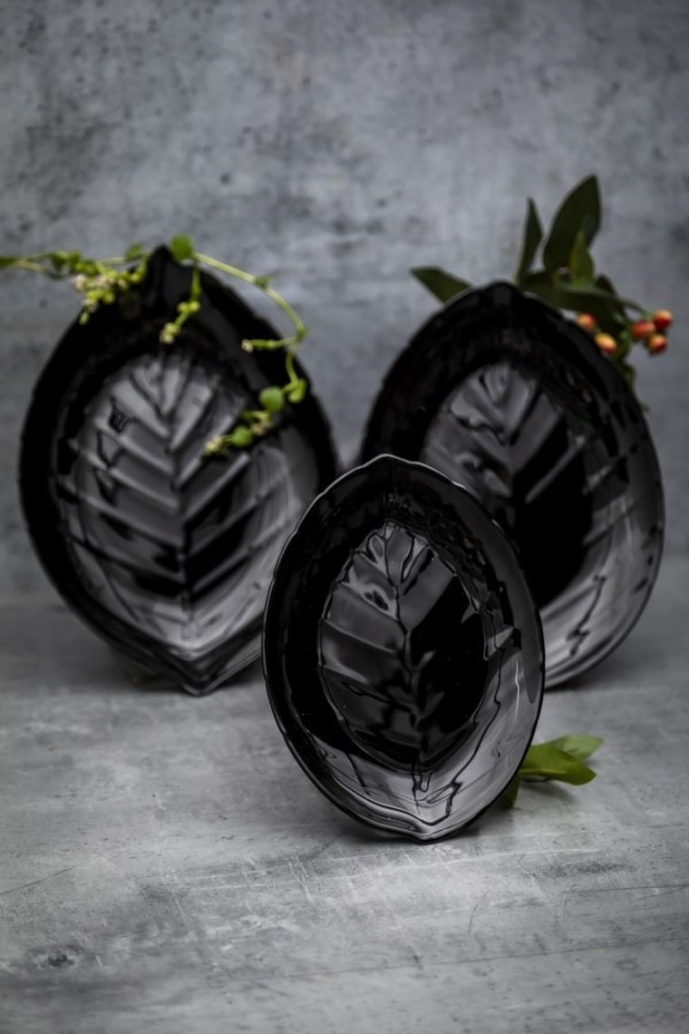 Altom Design, Nocturn, półmisek liść, 19-14 cm