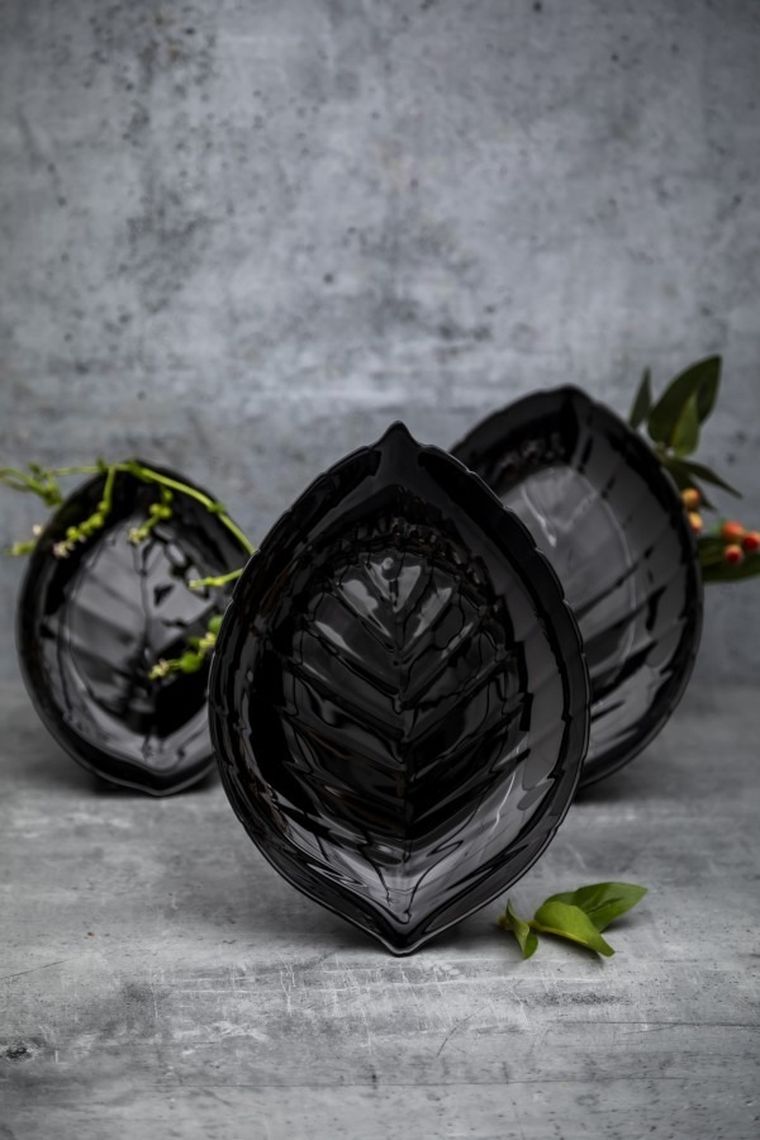 Altom Design, Nocturn, półmisek liść, 23-17 cm