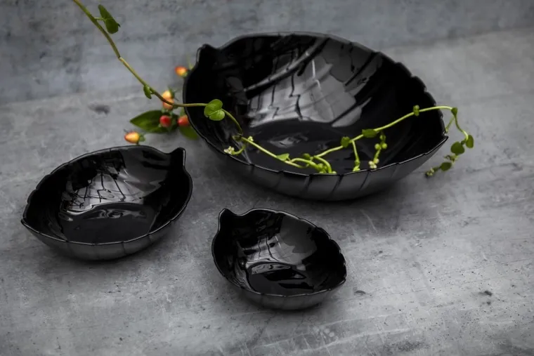 Altom Design, Nocturn, salaterka liść, 27,5-22,5 cm