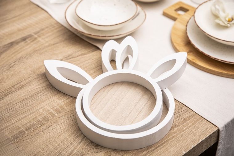 Altom Design, patera dekoracyjna drewniana z uszami, 15-24 cm