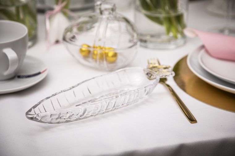 Altom Design, patera szklana, marchewka, 16,5-8-3,5 cm