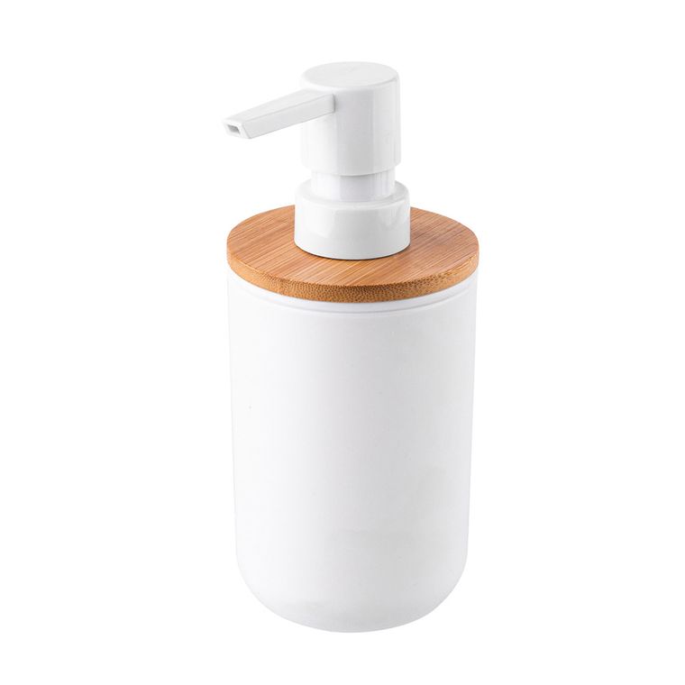 Altom Design, plastikowy dozownik do mydła, z bambusem, 7-7-16 cm