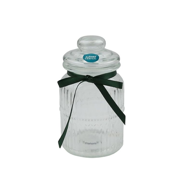 Altom Design, pojemnik do przechowywania, 900 ml, relief z kokardą zieloną