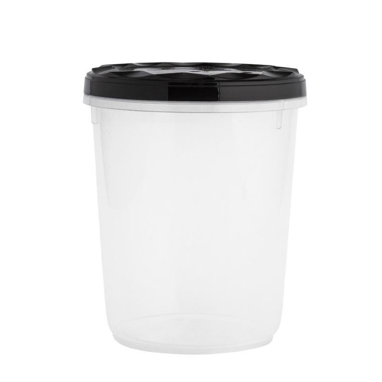 Altom Design, pojemnik z zakręcaną pokrywą, 1l, czarny