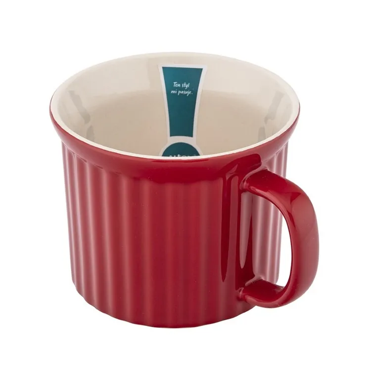 Altom Design, Red Chilli, kubek ceramiczny do zupy, 15-11,5-9,5 cm, 650 ml