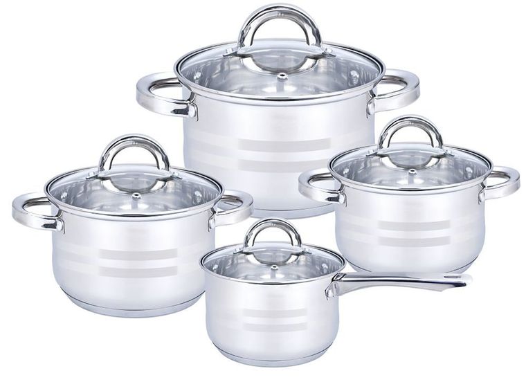 Altom Design, Remo, komplet garnków nierdzewnych, 8 elementów