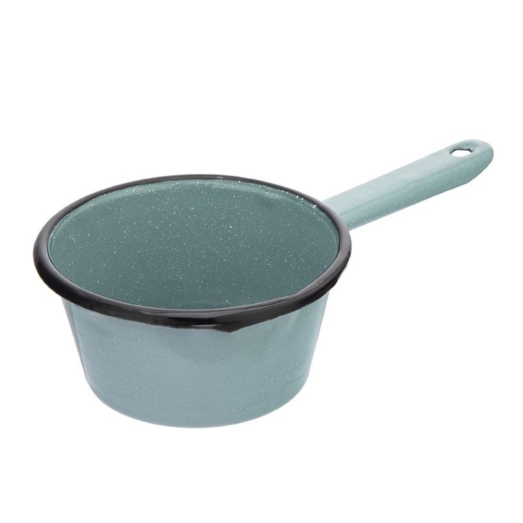 Altom Design, rondel stożkowy z trzonkiem i dzióbkiem, szałwiowy nakrapiany, 450 ml, 12 cm