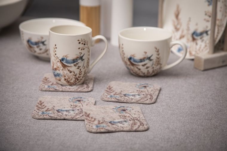 Altom Design, Serenity, podkładki filcowe, kwadratowe, 10-10-0,3 cm, 4 szt.