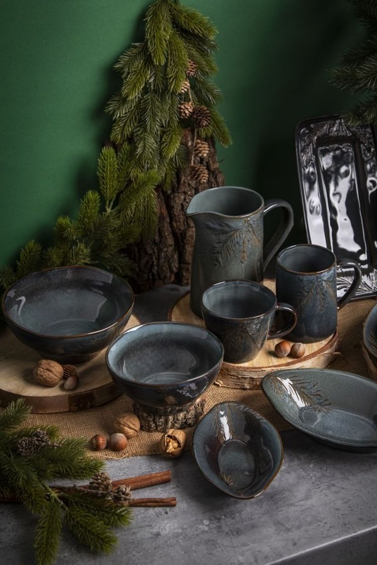 Altom Design, Sosnowy las, naczynie ceramiczne, podłużne, 16,5-10 cm