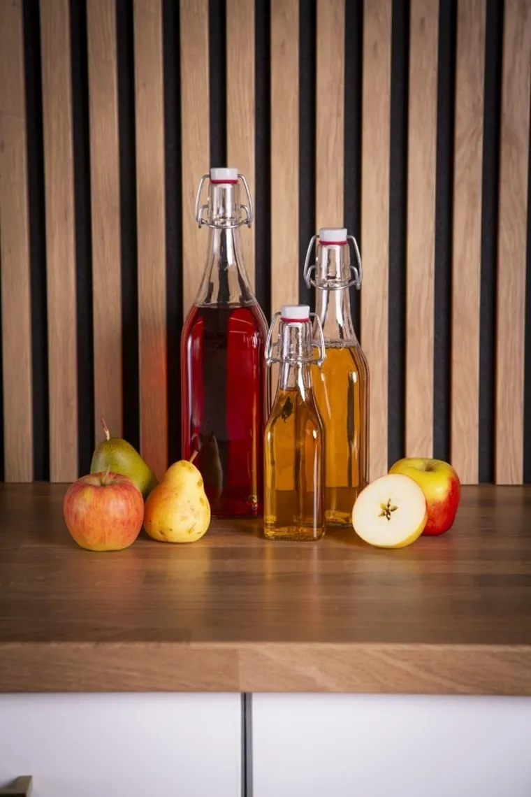 Altom Design, Spiżarnia pani domu, butelka kwadratowa z klipsem, 500 ml