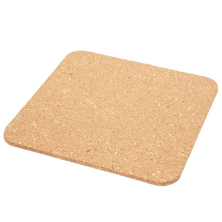 Altom Design, Spiżarnia pani domu, komplet 2 podkładek korkowych kwadratowych, 18-18-0.5 cm