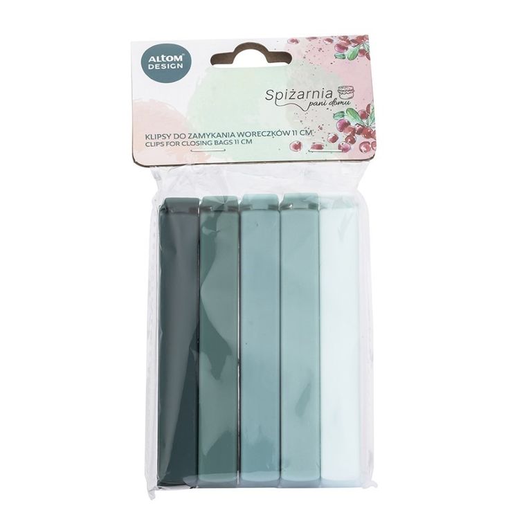 Altom Design, Spiżarnia pani domu, komplet 5 klipsów do zamykania woreczków, 11 cm