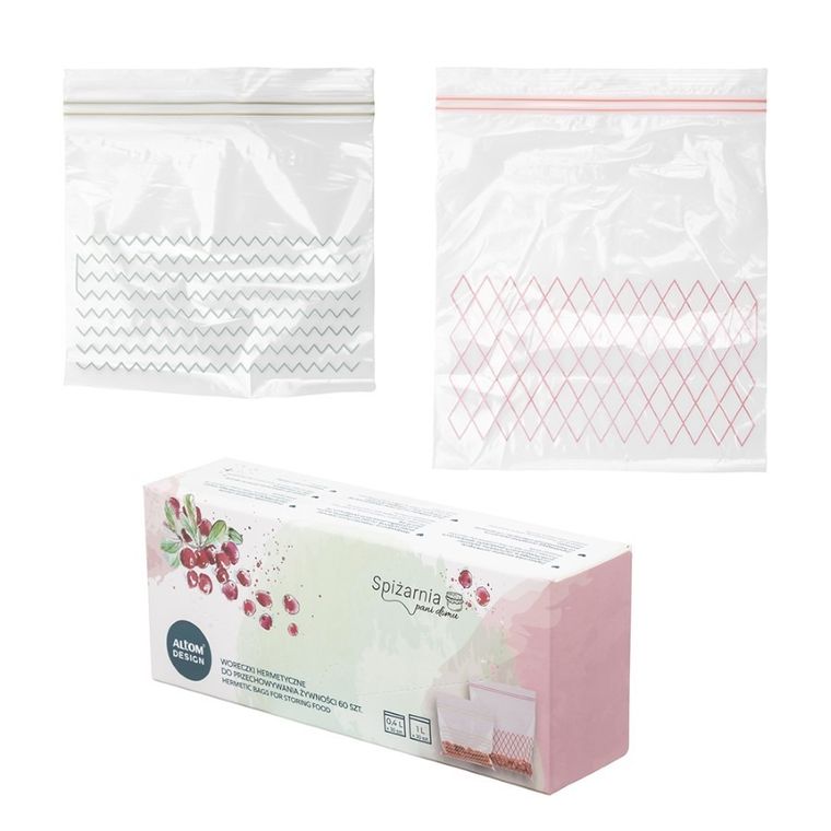 Altom Design, Spiżarnia pani domu, woreczki hermetyczne do przechowywania żywności, 60 szt.