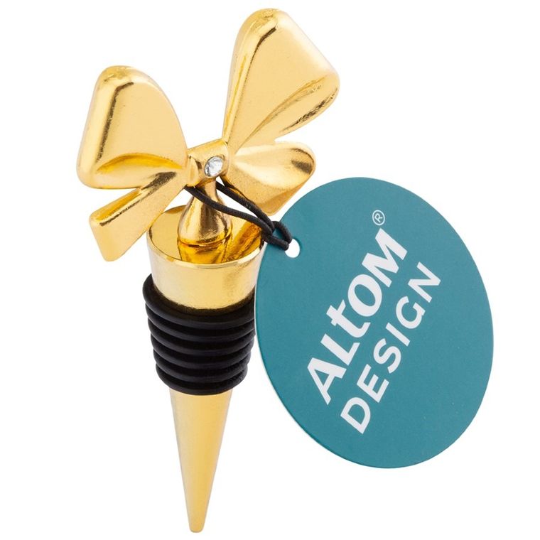 Altom Design, stoper do wina, kokarda w kolorze złota