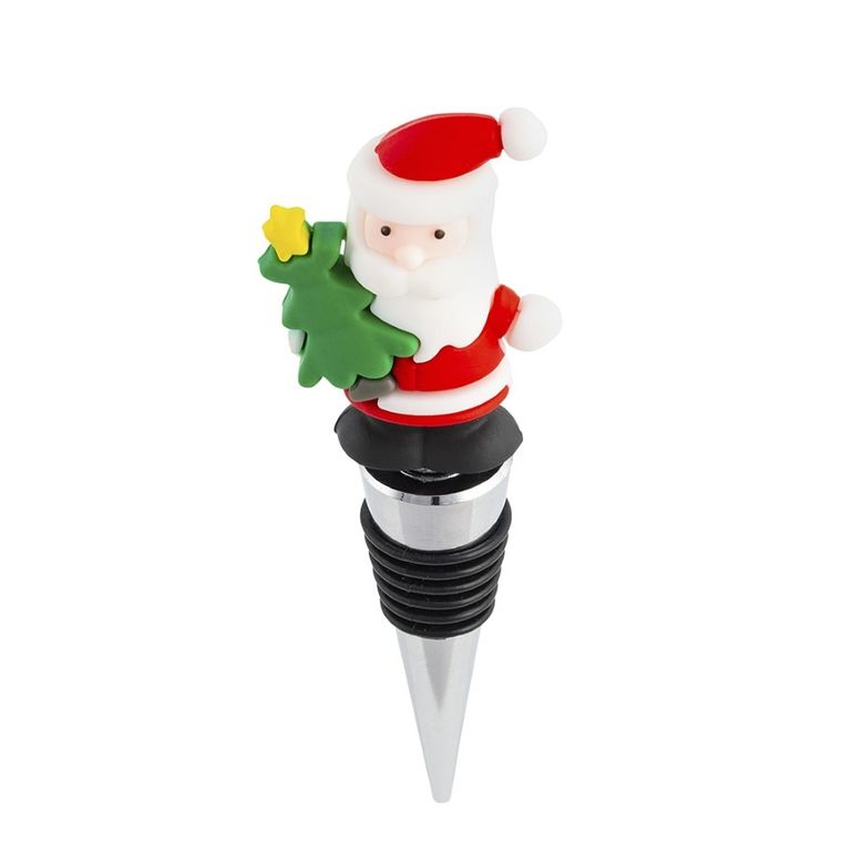 Altom Design, stopper do wina, Mikołaj z Choinką, 11,5-4-1,8 cm
