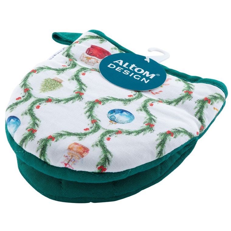 Altom Design, świąteczna girlanda chwytak kuchenny, 13-16 cm, 100% bawełna