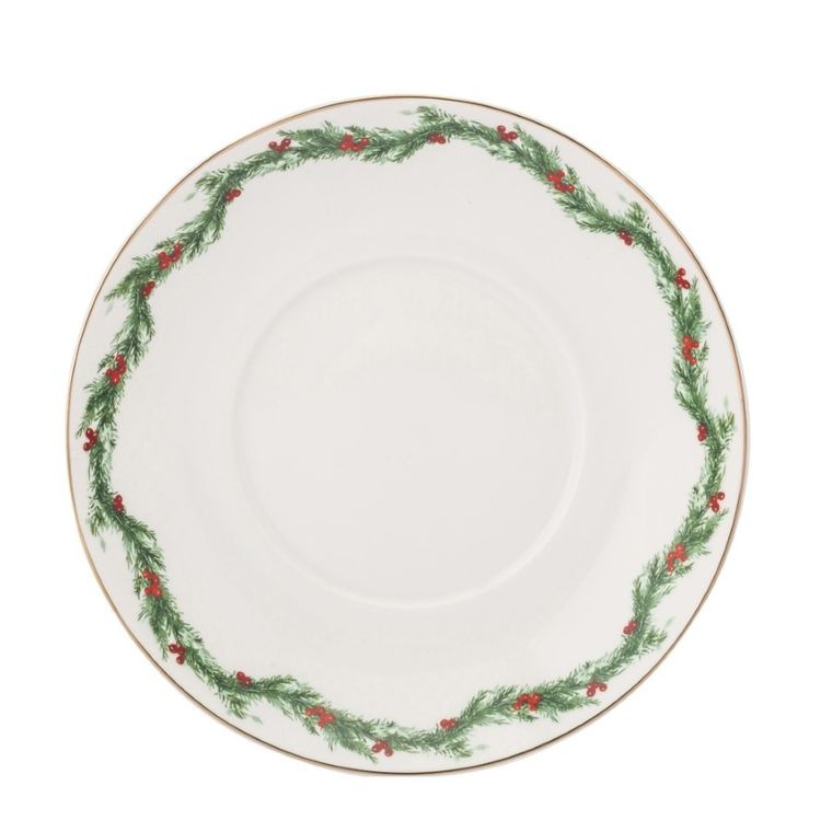 Altom Design, świąteczna girlanda filiżanka ze spodkiem, 220 ml, w opasce