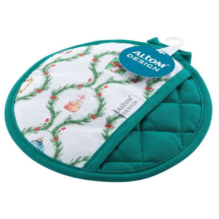 Altom Design, świąteczna girlanda łapka kuchenna śr., 18 cm, 100% bawełna