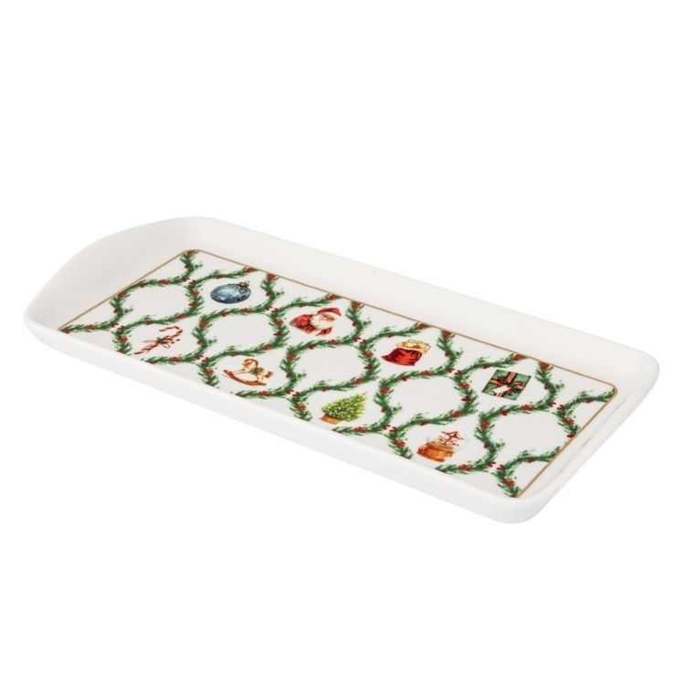 Altom Design, świąteczna girlanda taca prostokątna, 27,5-13-2,5 cm