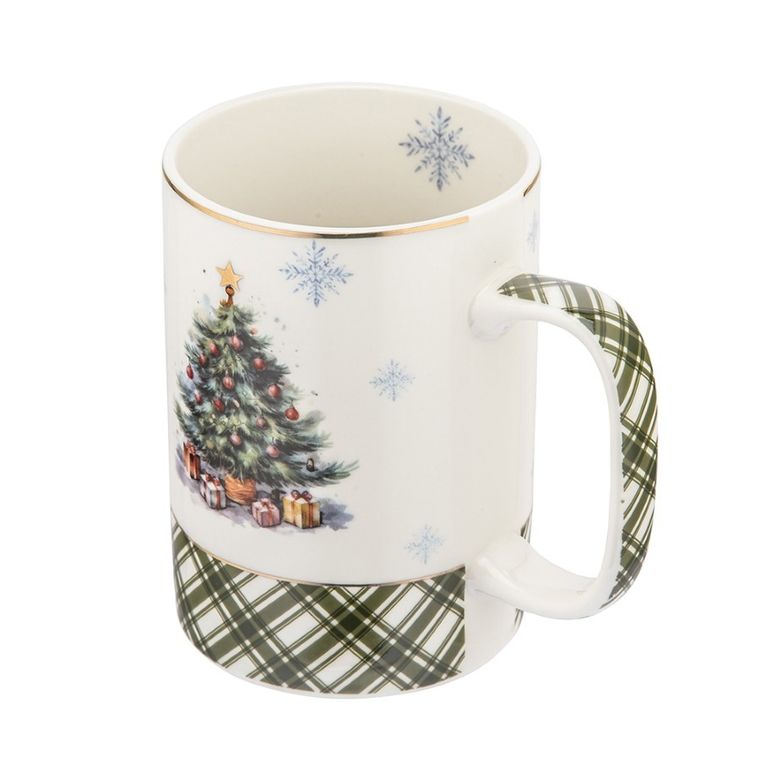 Altom Design, świąteczne drzewko, kubek prosty nbc, 380 ml, choinka