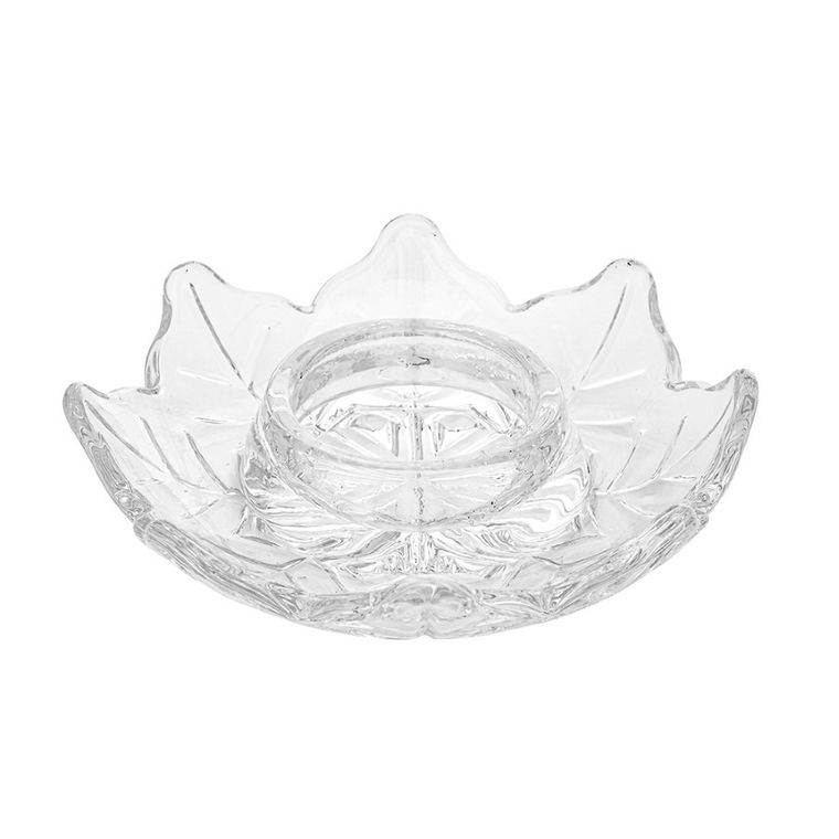 Altom Design, świecznik szklany, 12,5-12,5-2,5 cm