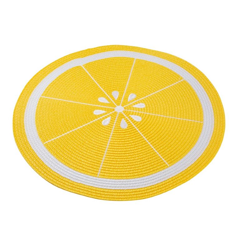 Altom Design, Tropicana, mata stołowa, średnica 38 cm, cytryna